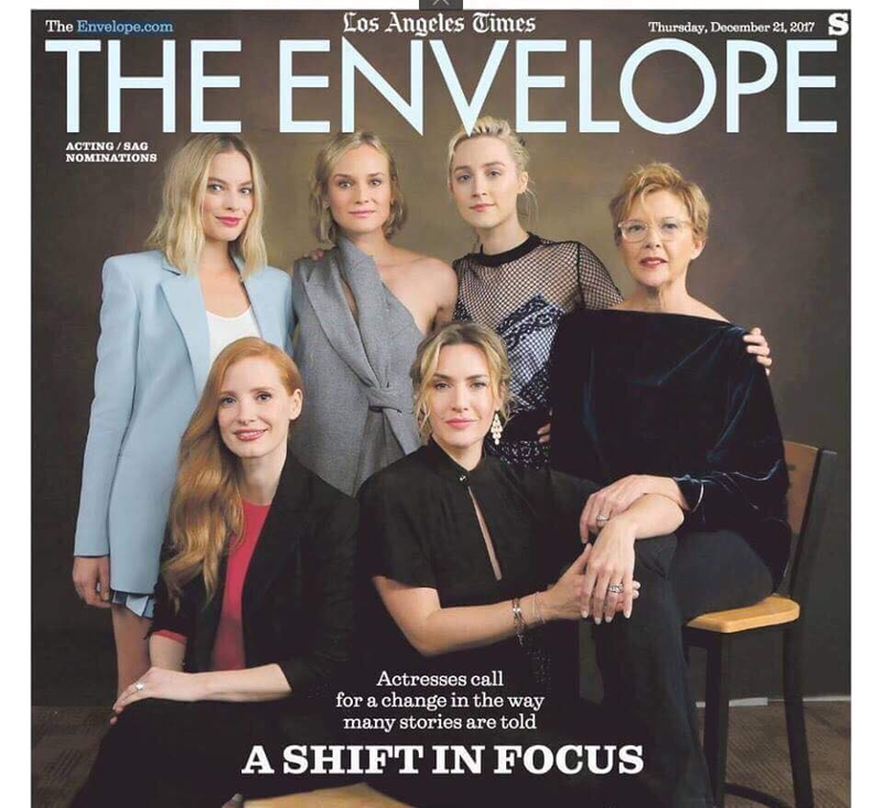Los Angeles Times magazine celebrated women’s contributions to this year’s films. See first item below.